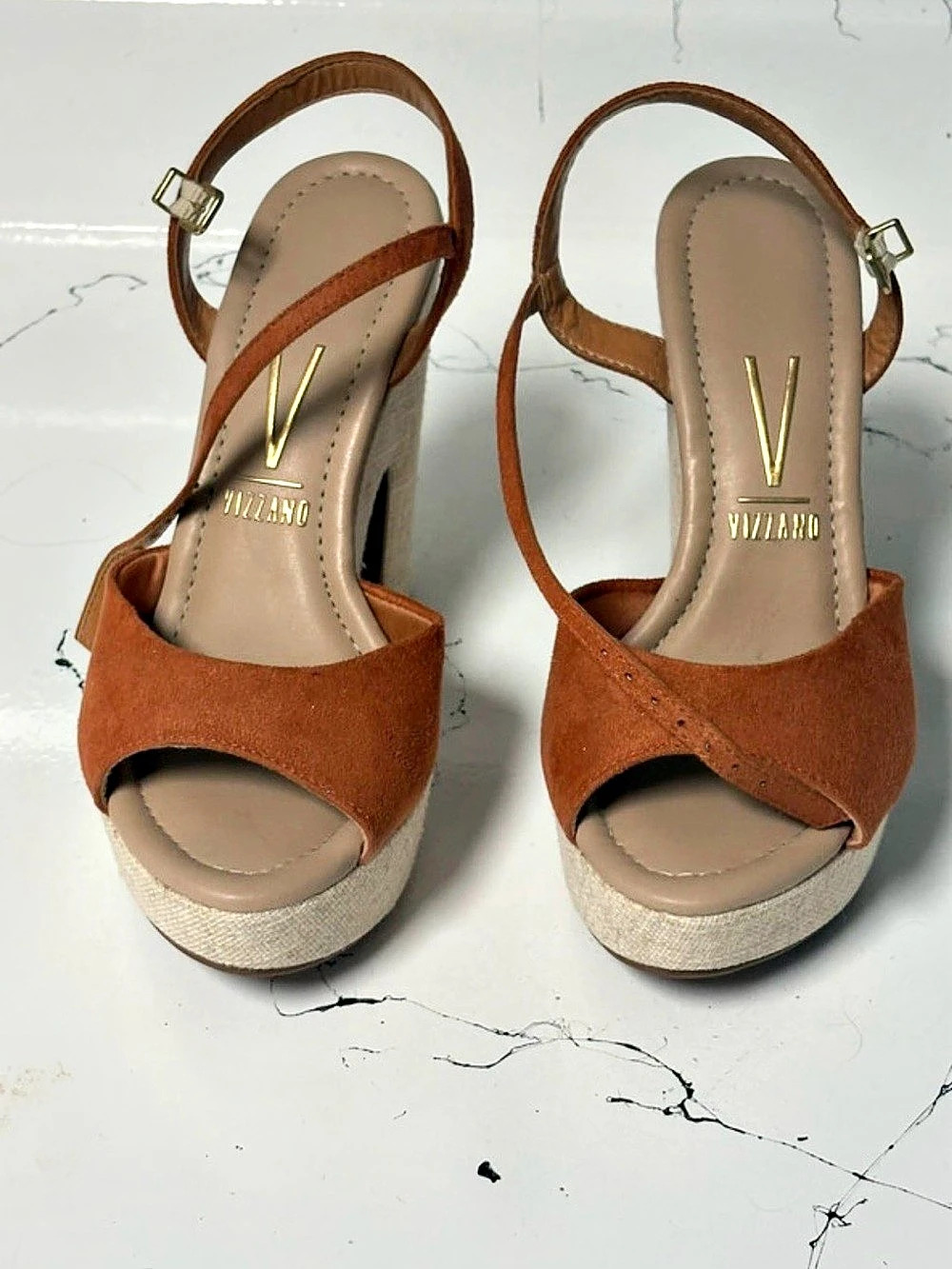 Vizzano Brown Wedge Sandals US 7